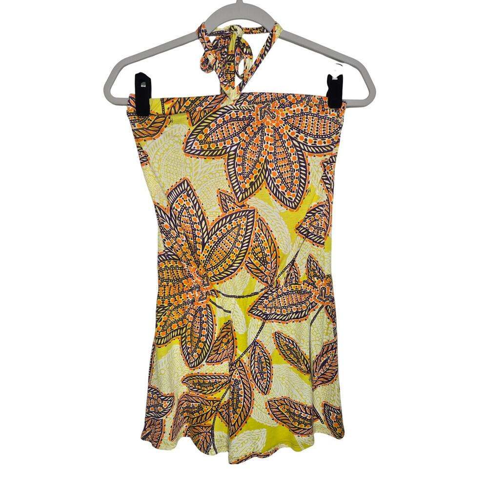 European Summer Trina Turk Womens Tropical Floral  Romper With Elastic Waist  P